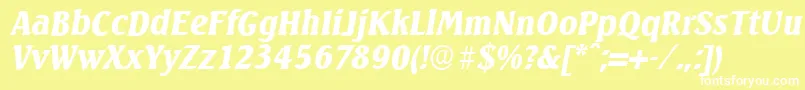 fuente SeagullserialBlackItalic – Fuentes Blancas Sobre Fondo Amarillo