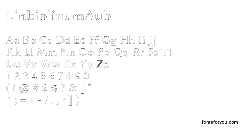 LinbiolinumAub Font – alphabet, numbers, special characters