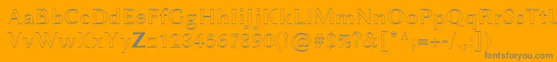 LinbiolinumAub Font – Gray Fonts on Orange Background