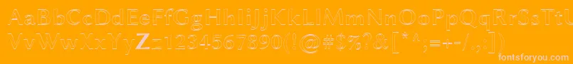 LinbiolinumAub Font – Pink Fonts on Orange Background
