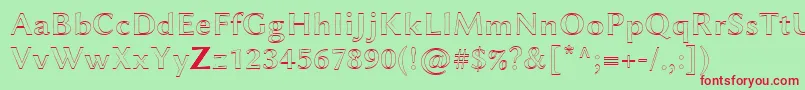 LinbiolinumAub Font – Red Fonts on Green Background