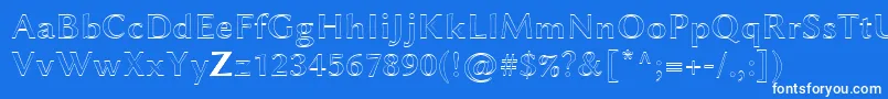 LinbiolinumAub Font – White Fonts on Blue Background