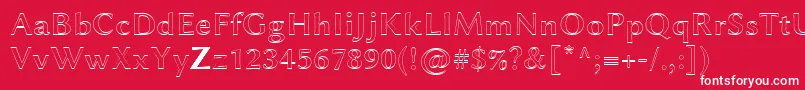 LinbiolinumAub Font – White Fonts on Red Background