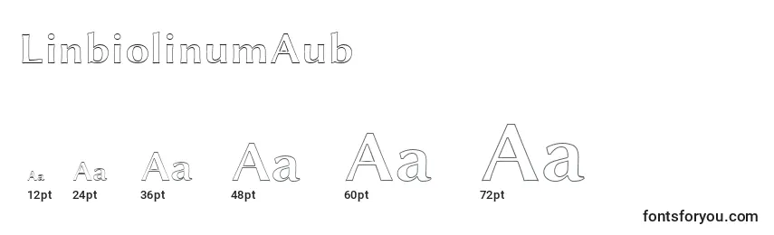 Размеры шрифта LinbiolinumAub