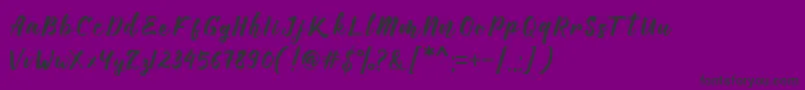 Manttes Font – Black Fonts on Purple Background