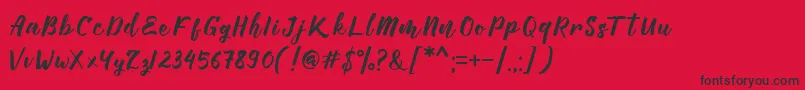 Manttes Font – Black Fonts on Red Background