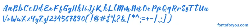 Manttes Font – Blue Fonts on White Background