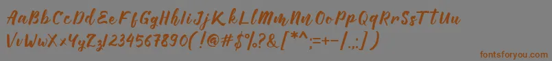 Manttes Font – Brown Fonts on Gray Background