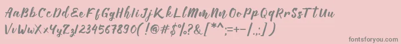 Manttes Font – Gray Fonts on Pink Background