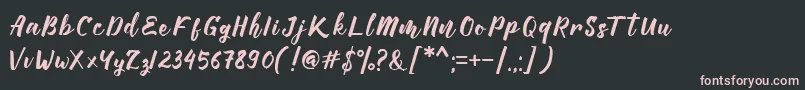 Manttes Font – Pink Fonts on Black Background