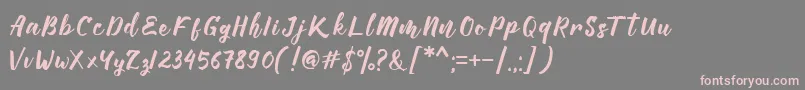 Manttes Font – Pink Fonts on Gray Background