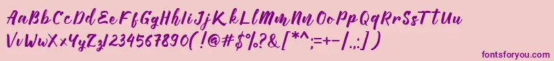 Manttes Font – Purple Fonts on Pink Background