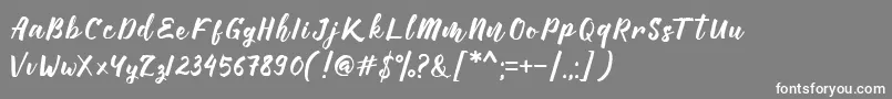 フォントManttes – 灰色の背景に白い文字