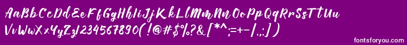 Manttes Font – White Fonts on Purple Background