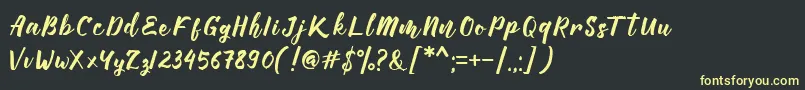 Manttes Font – Yellow Fonts on Black Background