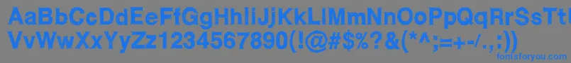 WcRoughtrad Font – Blue Fonts on Gray Background