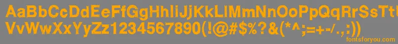 WcRoughtrad Font – Orange Fonts on Gray Background