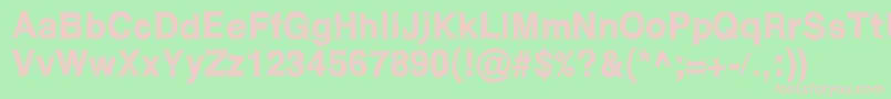 フォントWcRoughtrad – 緑の背景にピンクのフォント