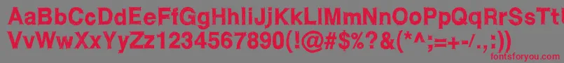 WcRoughtrad Font – Red Fonts on Gray Background