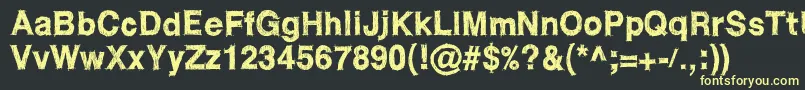 WcRoughtrad Font – Yellow Fonts on Black Background