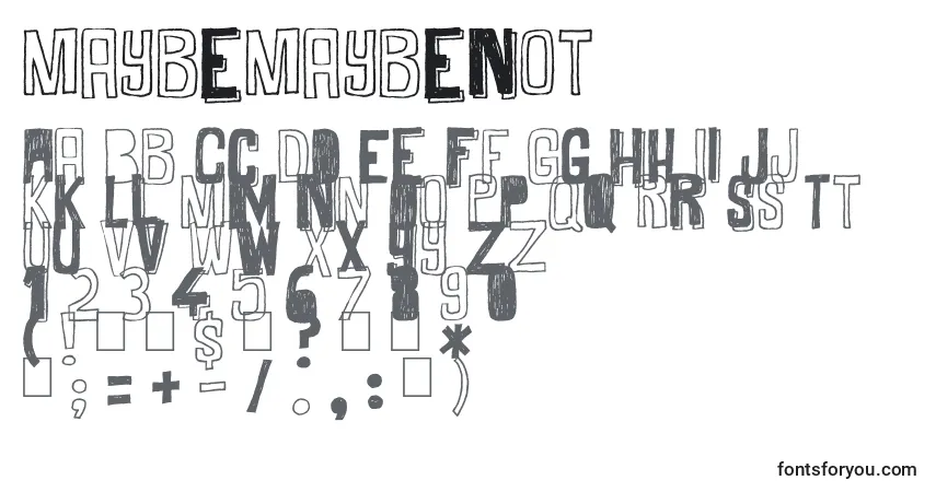 MaybeMaybeNot Font – alphabet, numbers, special characters