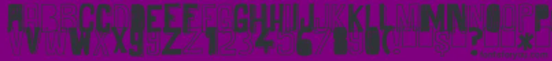 Шрифт MaybeMaybeNot – чёрные шрифты на фиолетовом фоне