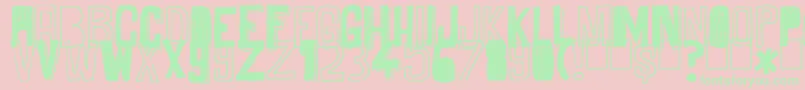 MaybeMaybeNot Font – Green Fonts on Pink Background