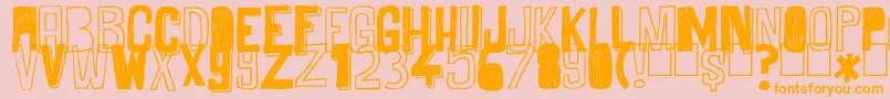 MaybeMaybeNot Font – Orange Fonts on Pink Background