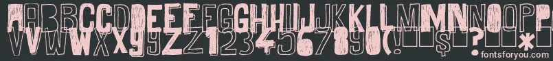 MaybeMaybeNot Font – Pink Fonts on Black Background