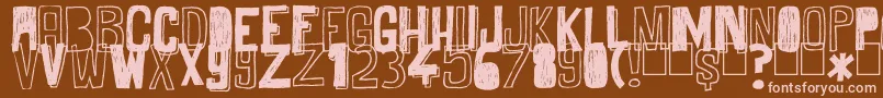 MaybeMaybeNot Font – Pink Fonts on Brown Background