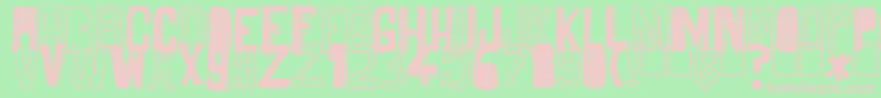 MaybeMaybeNot Font – Pink Fonts on Green Background