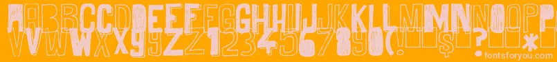 MaybeMaybeNot Font – Pink Fonts on Orange Background