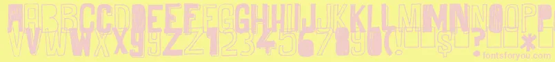 MaybeMaybeNot Font – Pink Fonts on Yellow Background
