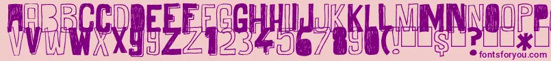 MaybeMaybeNot Font – Purple Fonts on Pink Background