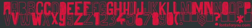 MaybeMaybeNot Font – Red Fonts on Black Background