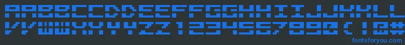 M40Bitline Font – Blue Fonts on Black Background