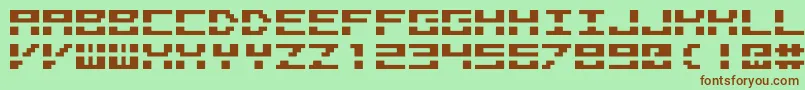 M40Bitline Font – Brown Fonts on Green Background