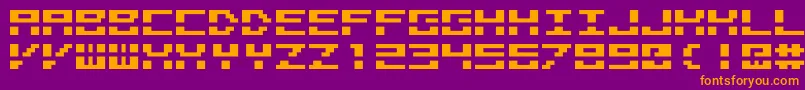 M40Bitline Font – Orange Fonts on Purple Background