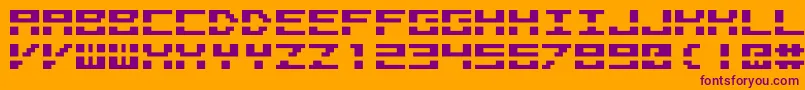 M40Bitline Font – Purple Fonts on Orange Background