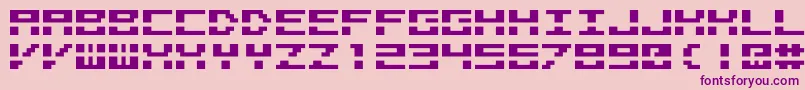 M40Bitline Font – Purple Fonts on Pink Background