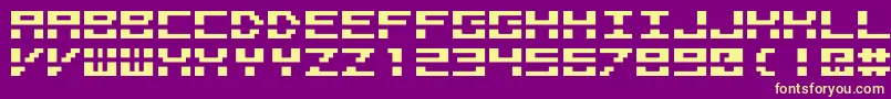 M40Bitline Font – Yellow Fonts on Purple Background