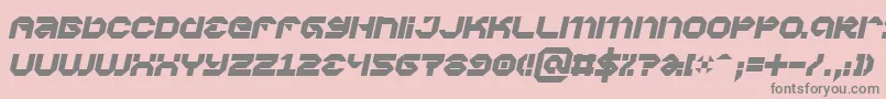 Fonte VaporbytePhatItalic – fontes cinzas em um fundo rosa