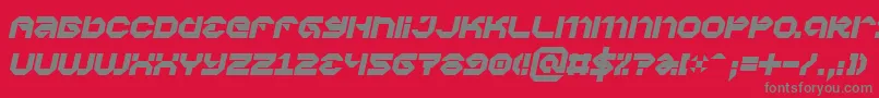 VaporbytePhatItalic Font – Gray Fonts on Red Background