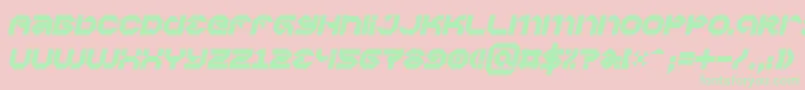 VaporbytePhatItalic Font – Green Fonts on Pink Background