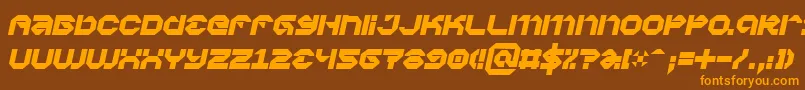 VaporbytePhatItalic-fontti – oranssit fontit ruskealla taustalla