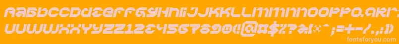 VaporbytePhatItalic Font – Pink Fonts on Orange Background