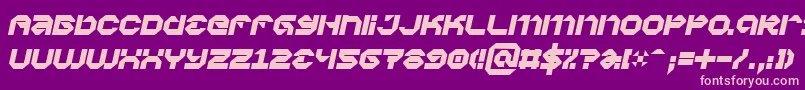 VaporbytePhatItalic-fontti – vaaleanpunaiset fontit violetilla taustalla