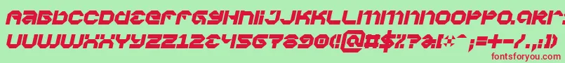 VaporbytePhatItalic Font – Red Fonts on Green Background