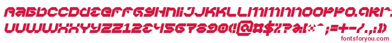 フォントVaporbytePhatItalic – 赤い文字