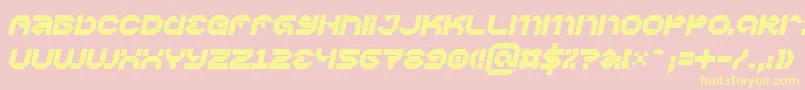 Шрифт VaporbytePhatItalic – жёлтые шрифты на розовом фоне